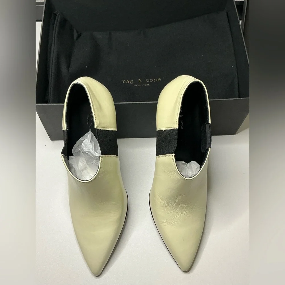 Rag & Bone Beha Leather Chelsea boots in Antique white Size EU 37.5/US 7.5